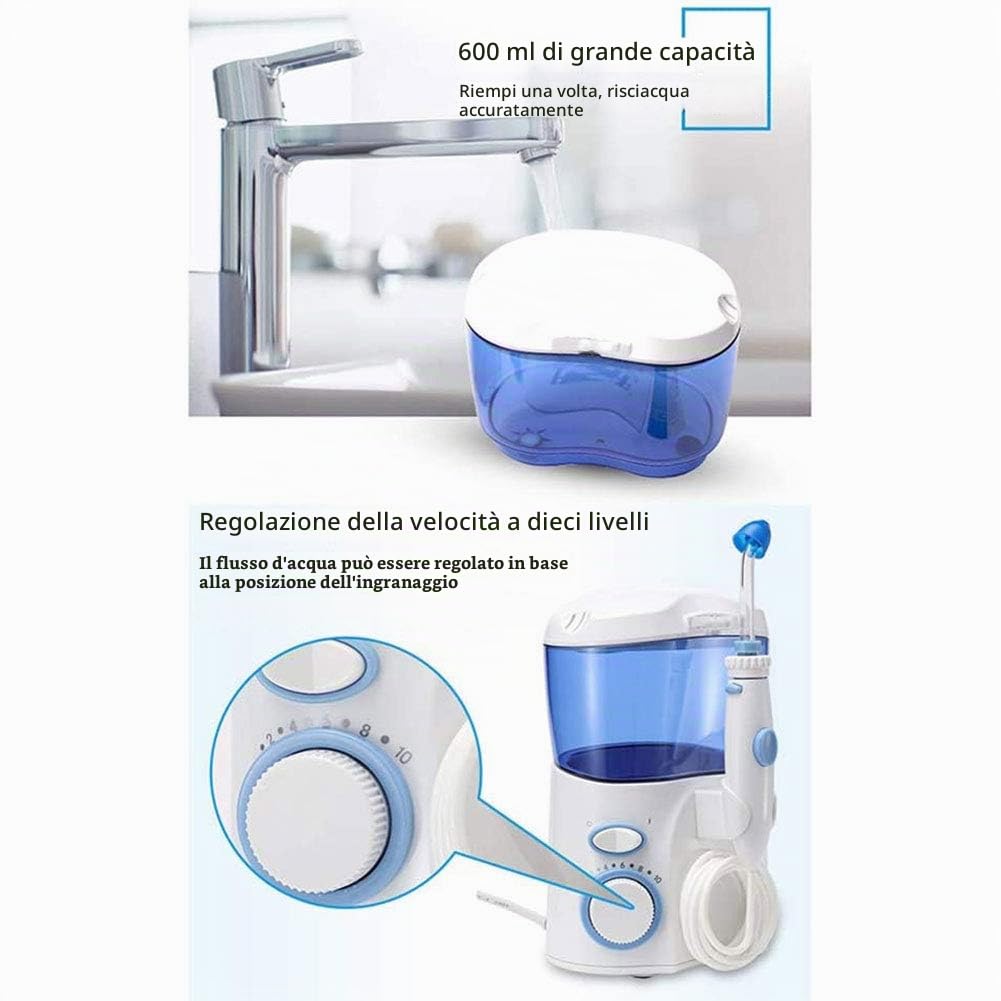 600ML Elettrico Neti Pot Irrigazione Nasale Risciacquo Nasale | Sistema Di Lavaggio Del Naso Sinusite Con Quattro Beccucci Per Bambini Adulti | Risciacquo Per Alleviare Le Allergie Sinusali Yoga Detox