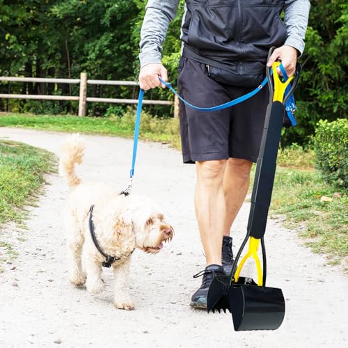 Image of ienjoyed 2-Pack Pooper Scooper for Large Small Dogs Heavy Duty, 32 inch Long Handle Poop Scoop for Yard, Grass, Gravel, Dog Poop Grabber with High Strength Material and Durable Spring