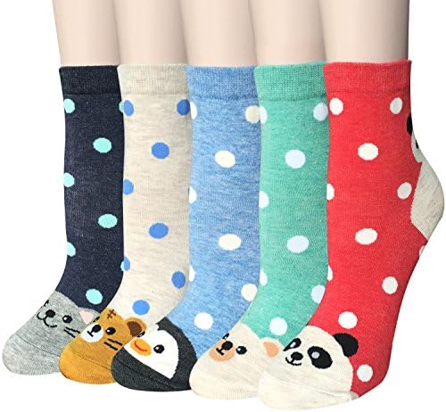 Image of Chalier Womens Funny Socks Cozy Cute Printed Patterned Fun Socks Novelty Cat Dog Socks for Women
