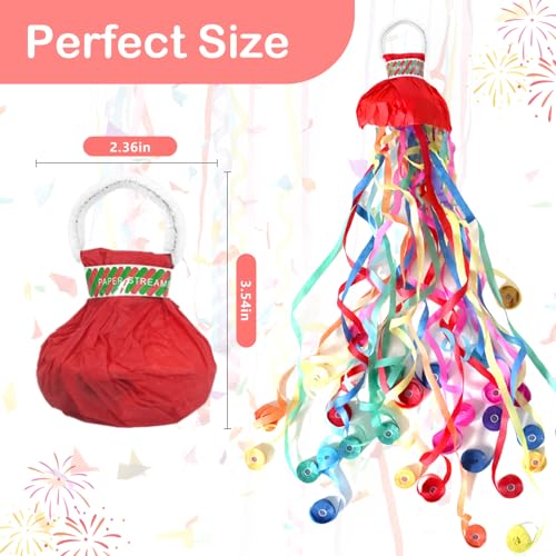 Image of 100Pack Streamers Popper Hand Throw Streamers No Mess Confetti Magic Paper Cracker for Celebration Birthday Propose Engagement Wedding Graduation Party Favors (Multi Color)
