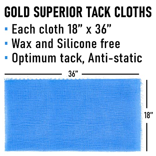 Eshazu Tack Cloth (Box Of 12) Tack Rags For Woodworking And Painters Made With 100% Cotton Removes Dust, Sanding Particles, Cleans Surfaces #TOP3
