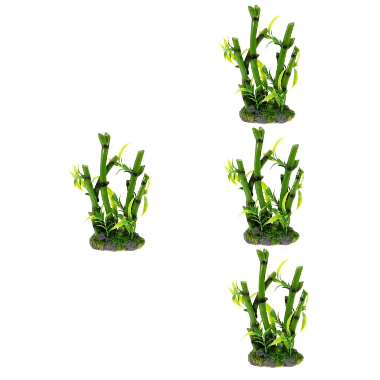 Kisangel 4 Piezas Decoración De Pecera Continuar Planta De Terrario De Reptiles Plantas De Acuario Flotantes Planta De Pecera Artificial Decoraciones De Acuario Árbol Falso Resina Green