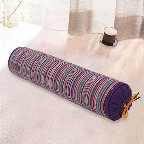 Levoberg Round Buckwheat Hull Pillow Neck Roll Pillow Cervical Support Pillow With Removable Cotton Cover For Sleeping #TOP3