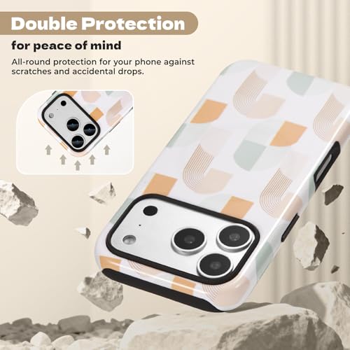 Coque iPhone 17 Pro Max Magsafe antichoc élégante motif patchwork - 6