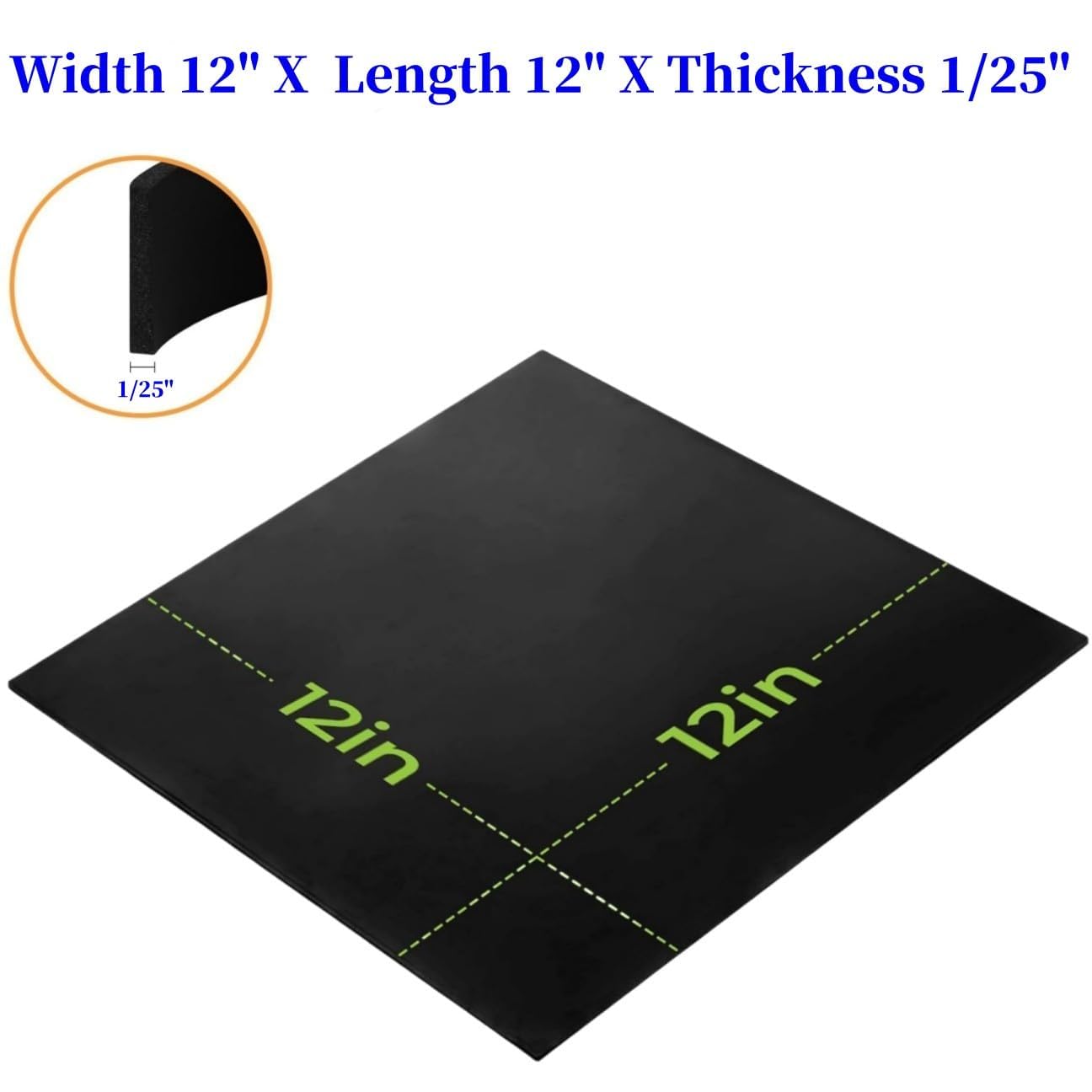 Silicone Rubber Sheet，MIKING Solid Silicone Rubber Pad Heat Resistant, Heavy Duty,High Grade 60A, for DIY Gaskets, Seals, Crafts, Flooring,Cushioning of Anti-Vibration (3, 12 X 12 X 1/8inch)