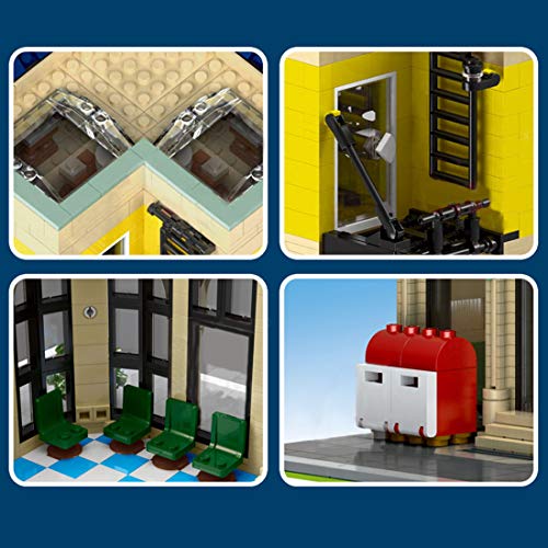 Bybo Architektur Haus Bausteine Bausatz, Mould King 16010, Postfiliale Modular Buildings mit Licht , 4030 Klemmbausteine… – Bild 5