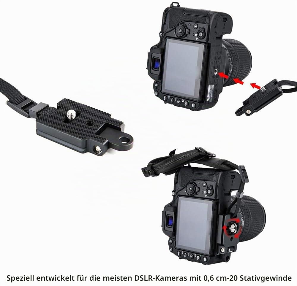 JJC Handschlaufe für DSLR Kameras Canon Nikon(mit Arca Swiss Type Platte)