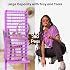 Braiding Hair Rack 280 Pegs with Tray and Braid Tools, Mobile Braid Rack with Wheels, Height Adjustable, Standing Braider Rack Stand Separator Hair Extension Holder Hanger for Salon Home