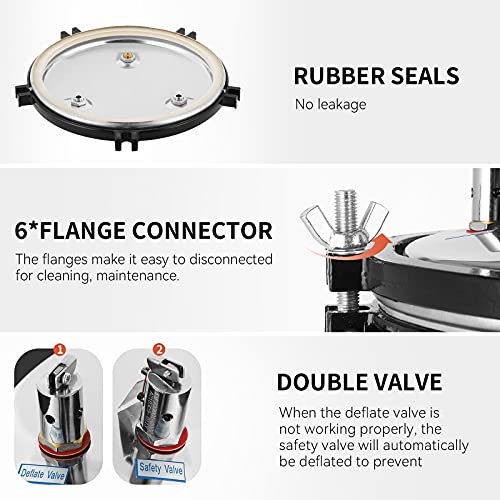 Baoshishan 8L Steam Autoclave 8.4 Qt Stainless Steel Portable Lab Autoclave 1.2Kw 110V #TOP5