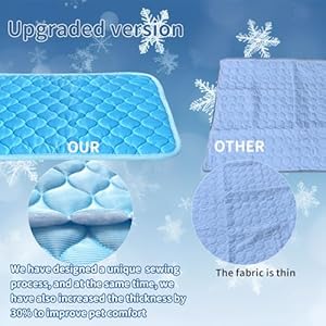 Washable dog cooling mat ice silk cooling mat for pet self cooling pad blanket dog cooling pad 27 lx19 x0 48 th   cucciolini doodles