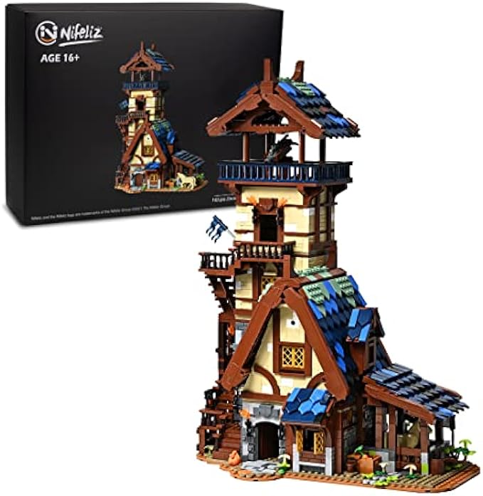 Nifeliz Medieval Observation Tower Building Kit, Impressive Build and Display Model for Adults Teens Kids (3061 PCS)