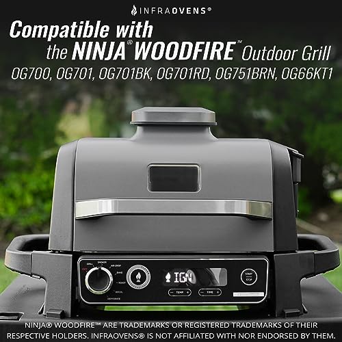 Stainless Steel Rack for Ninja Woodfire Outdoor Grill and Smoker, OG701 OG751 7-in-1 Wood Fire Electric Master Grill Air Fryer Accessories, Dishwasher Safe, by INFRAOVENS