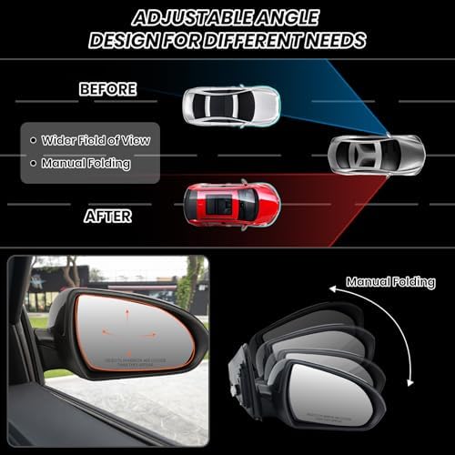 Passenger Side Mirror for 2017-2020 Hyundai Elantra Non-Heated — 사진 4