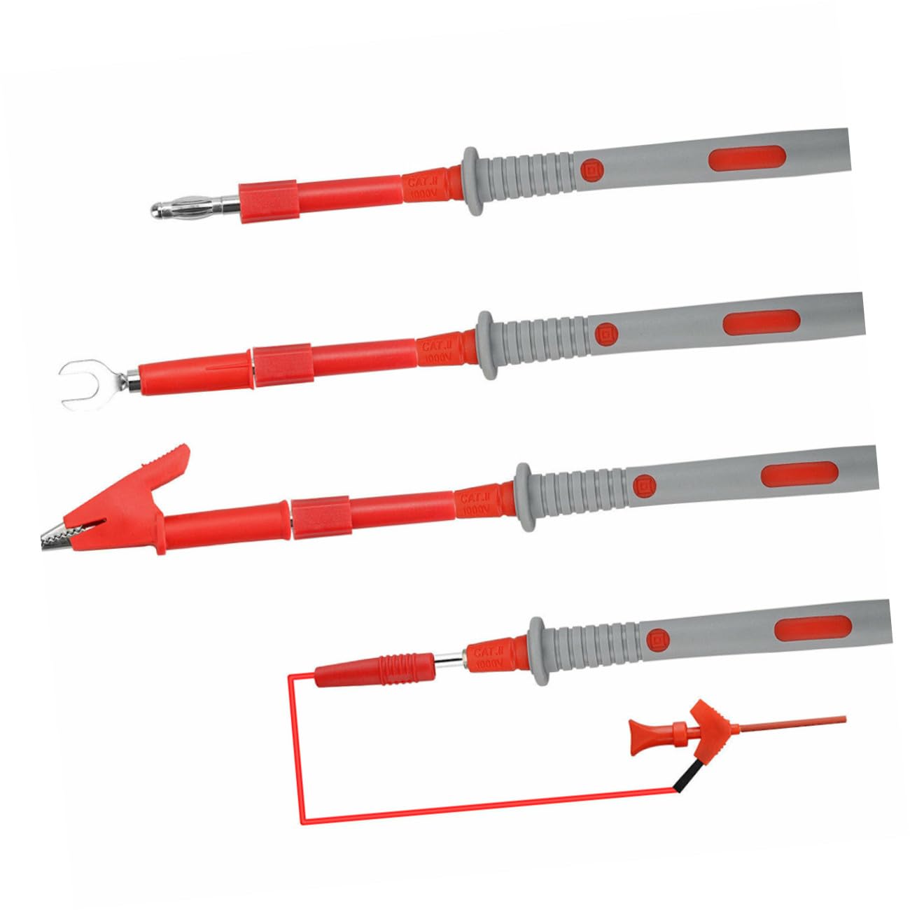 Kit Puntali Tester Multimetro Set Affidabile 21 in 1 Clip Coccodrillo Elettrica in PVC per Test Elettrici Professionali