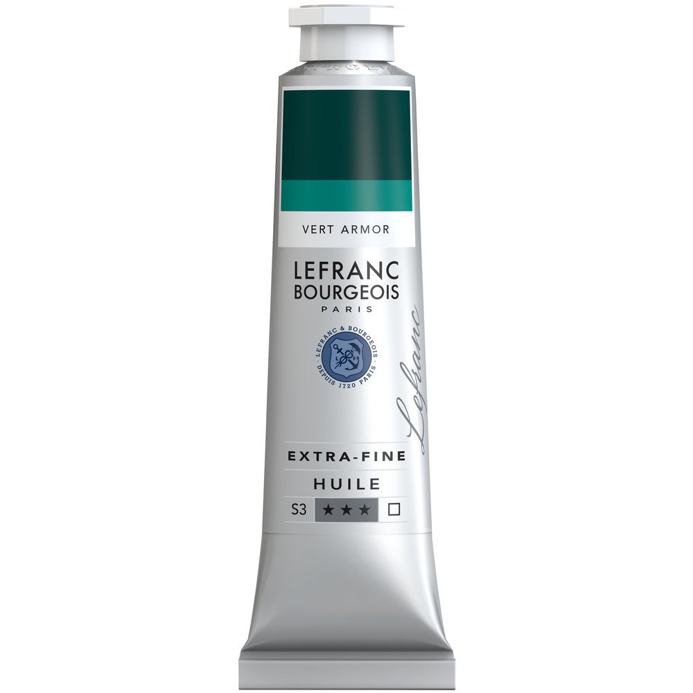 Lefranc Bourgeois Extra-Fine Oil Paint, Artists Quality, Armor Green, 40ml Tube