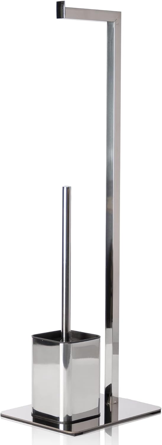 EurotrendUS Toilet Brush and Paper Holder Modern