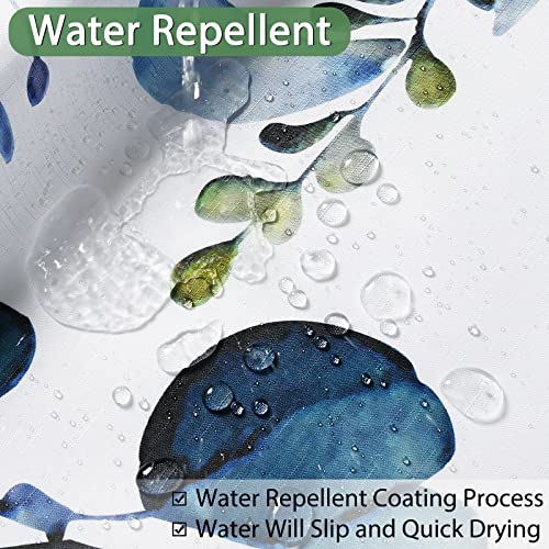 Naturoom Green Eucalyptus Shower Curtains For Bathroom Spring Plant Watercolor Leaf And Floral Shower Curtain Set With Hooks Slub Textured Fabric Water Repellent Bathroom Decor 72X72 #TOP3