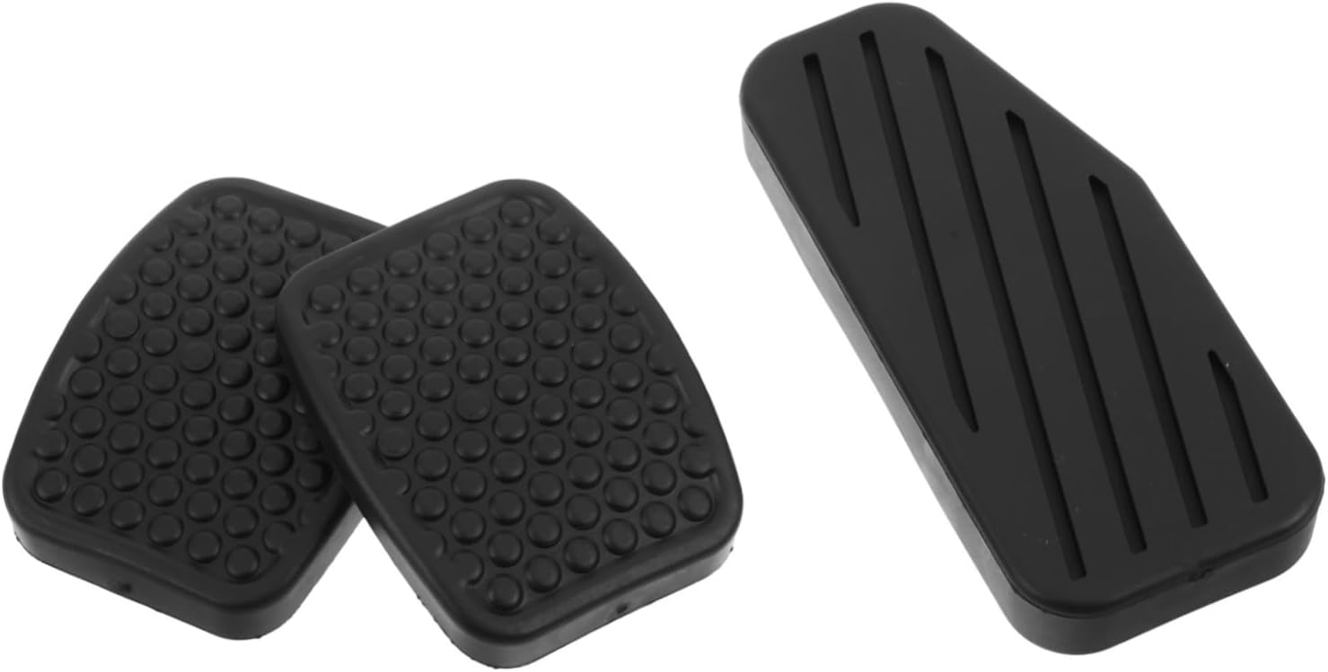 DECHOUS 3pcs Non-Slip Rubber Pedal Pad Set for Manual Transmission Cars Brake Clutch Covers Replacement Accessories Compatible with Suzuki Textured Grip Foot Pedal Pads