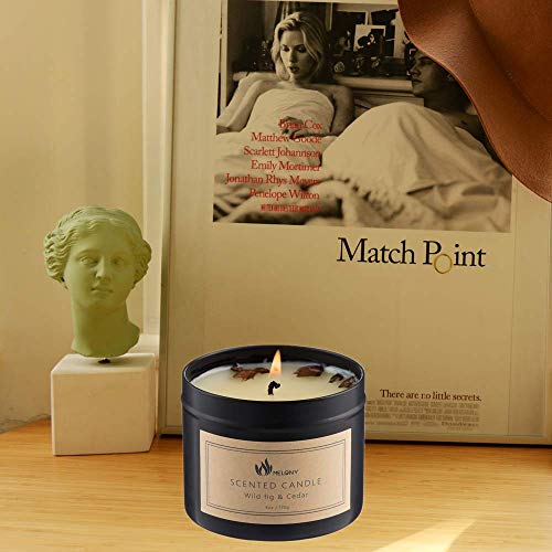 Melony Candles- Natural Soy Candle For Home Scented- Pine & Eucalyptus- Hand Poured Aromatherapy Candle In Black Jar, Highly Scented (Small, 6Oz, 35Hrs) #TOP3