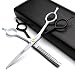 Produktbild 5.5 inch hair profession stylist scissors hair salon studio professional modeling tools cutting scissors Black and white A-type + thinning scissors (2pcs)
