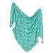 Large Premium Knit Baby Swaddle Receiving Blanket Mermaids"Coral" by Copper Pearl