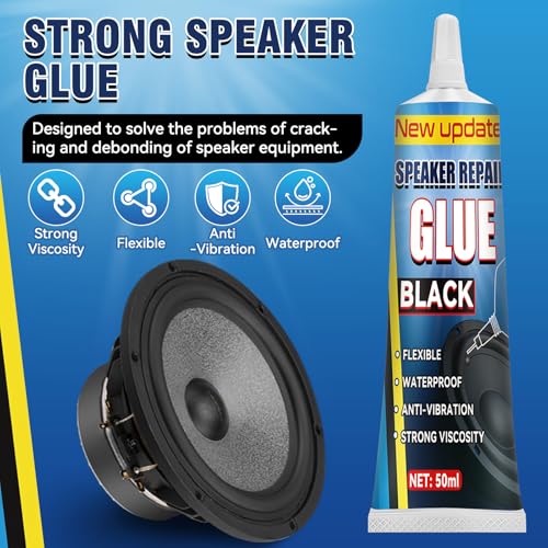 Speaker Repair Glue, Flexible Speaker Adhesive, Strong Speaker Glues for Assembling and Repairing Loudspeaker Equipment, 50ml (Pack of 1) by Nexkayee - Image 2