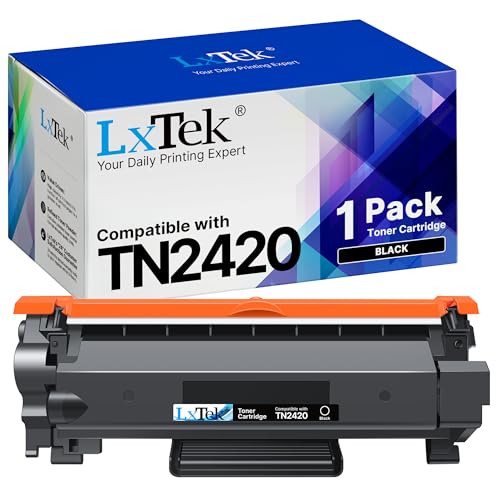 LxTek TN2420 Toner Cartridges Compatible for Brother TN-2420 TN2410 for MFC-L2710DW MFC-L2710DN HL L2350DW HL-L2310D DCP-L2530DW DCP-L2510D MFC-L2730DW HL-L2375DW(1 Black) Print Scan Copy