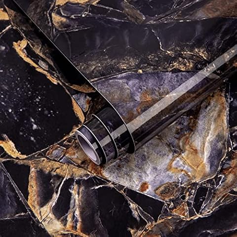 Sticky Back Plastic Marble 30x200cm Marble Vinyl Self Adhesive Marble Contact Paper Waterproof Flim Roll Peel and Stick Wallpaper for Kitchen Bathroom Countertop Table Furniture Stickers Cover