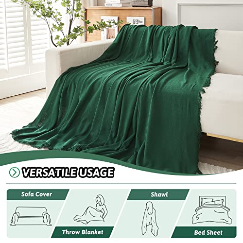 Meetsky Couch Cover Sectional L Shape Recliner Couch Cover Sofa Slipcover Washable Fabric Cotton Blend, Woven Texture Modern Style For Living Room Decoration, 91" X 134", Xx-Large, Dark Green #TOP4