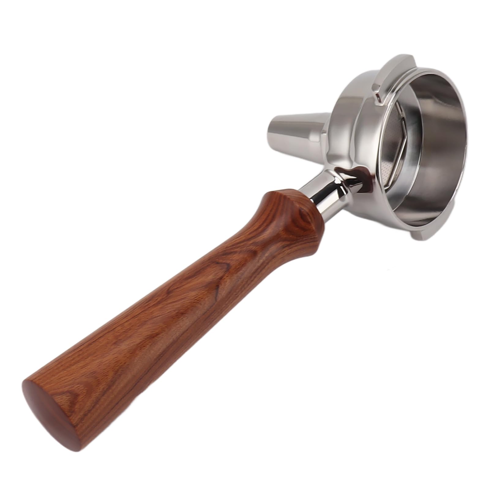 58mm Portafilter Coffee Tea Holder, Stainless Steel and Wood, Compatible with GEMILAI, ASCSO, SEMRMO, (1)