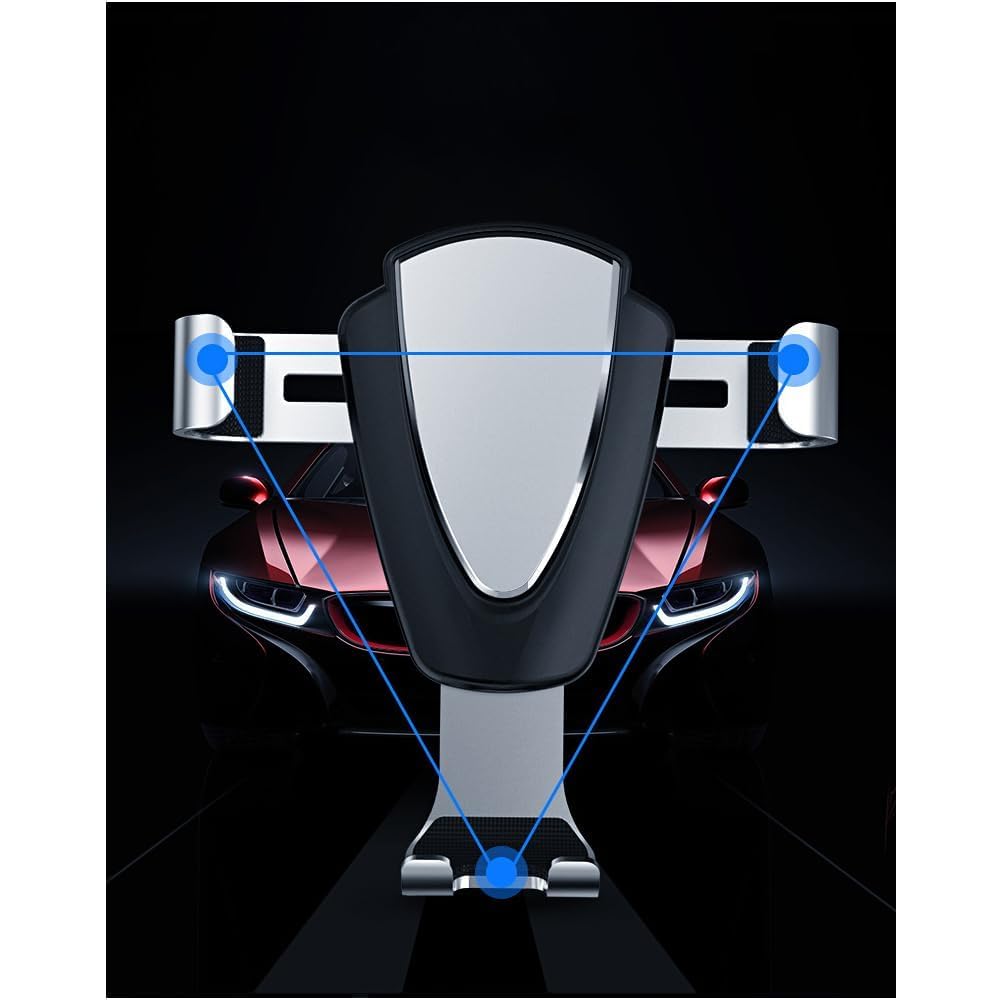 SLGYS Support Téléphone Voiture Compatible Avec Peugeot 208 Porte Voiture Rotatif à 360° Degrés Pour Grille D'aération De Accessoire,1-Black