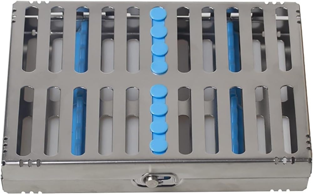 Caja de gestión de Instrumentos dentales Caja de esterilización Herramientas quirúrgicas de Acero Inoxidable de Alta Temperatura Cuidado bucal Autoclave
