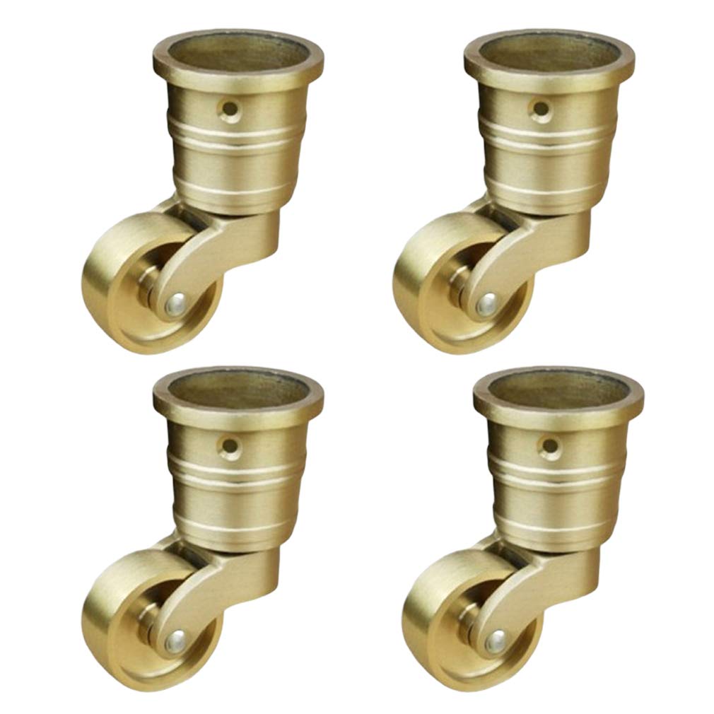 Lenkrolle, Antike runde Rollen, Lenkrollen, Möbelrollen, for Klavierfüße, Sofas, Tische, Tragkraft 150 kg, mit Schrauben, 4er-Set