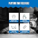 Penn-Plax Play Fur Mice Cat Toys, 12 Pack - Soft Polyester with Rattling Sound for Interactive Play, Exercise & Hunting - Lightweight Cat Toy Set for All Ages & Breeds - Black, White & Gray - 2 Inches - Image 6