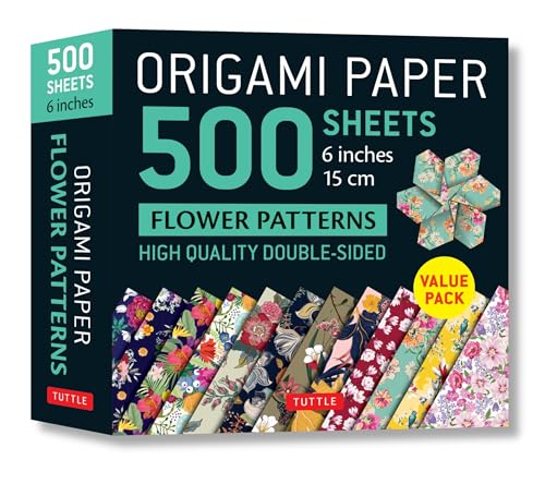 Snapklik Origami Paper 500 Sheets Flower Patterns 6 15 Cm