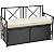 YITAHOME 70 Gallon Outdoor Storage Bench w/Cushion, Wicker Storage Deck Box w/Seat, All-Weather PE Rattan Storage Seating for Patio Furniture, Outdoor Cushions and Garden Tools -Black&Beige