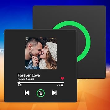 Custom Album Fridge Magnet - Personalized Music Player with Photo, Song & Album Cover - Unique Customizable Magnet for Refrigerator, Couples, Music Lovers & Home Decor