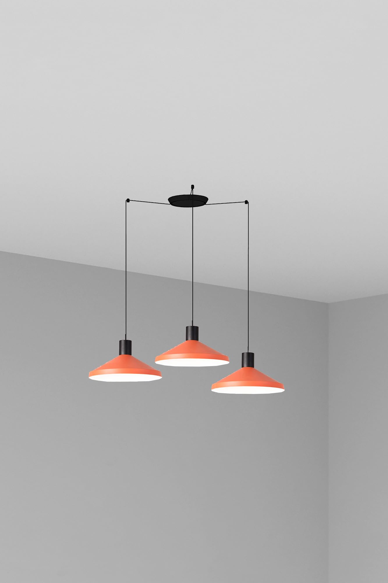 KOMBO 400 3L Terracotta Faro Barcelona suspension beige lampe de plafond moderne trois ampoules