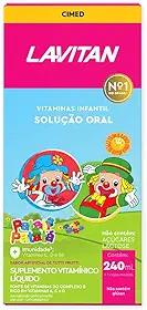 Vitamina Infantil Solução Oral Tutti Frutti, Rosa, Lavitan, 240 ml