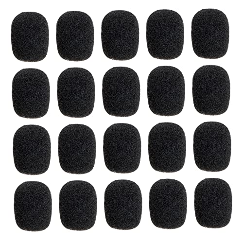 BESPORTBLE Fundas De Esponja Para Micrófono De Solapa 25 Mm – 20 Piezas, Paravientos Antiviento, Protectores De Micrófono Profesionales, Accesorio Para Reducción De Ruido y Protección En Grabaciones