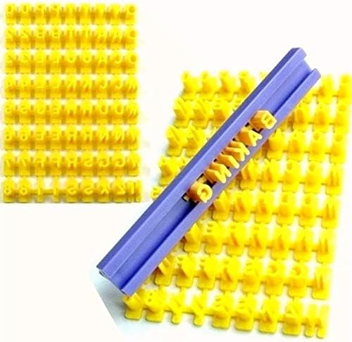 Set of 144 Pcs Alphabet Number & Letter Cookie Biscuit Stamp Embosser Cutter Fondant DIY Tool