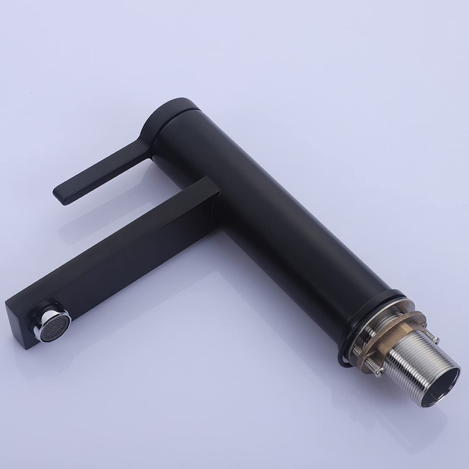 Bateria łazienkowa Mosiężny aerator Bateria umywalkowa do łazienki Pojedynczy uchwyt Pojedynczy otwór Bateria umywalkowa Bateria umywalkowa z ciepłą i zimną wodą Bateria zlewozmywakowa z wężem