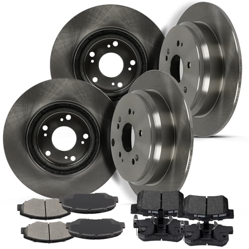 Image of SCITOO Front 11.81 inch Rear 12 inch Brake Pads and Rotors Kits Brakes Kit
