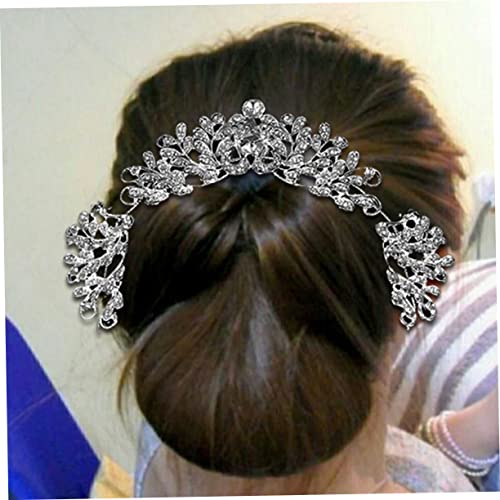 FRCOLOR Tiara pente de cabelo de noiva pente de cristal pente de cabelo para mulheres pente de cabel