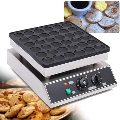 Image of PLYLAY 36 Holes Dutch Pancake Baker Maker, Commercial Electric Heating Nonstick Waffle Takoyaki Pancake Maker for Restaurants, Cafes Shops, 20240406