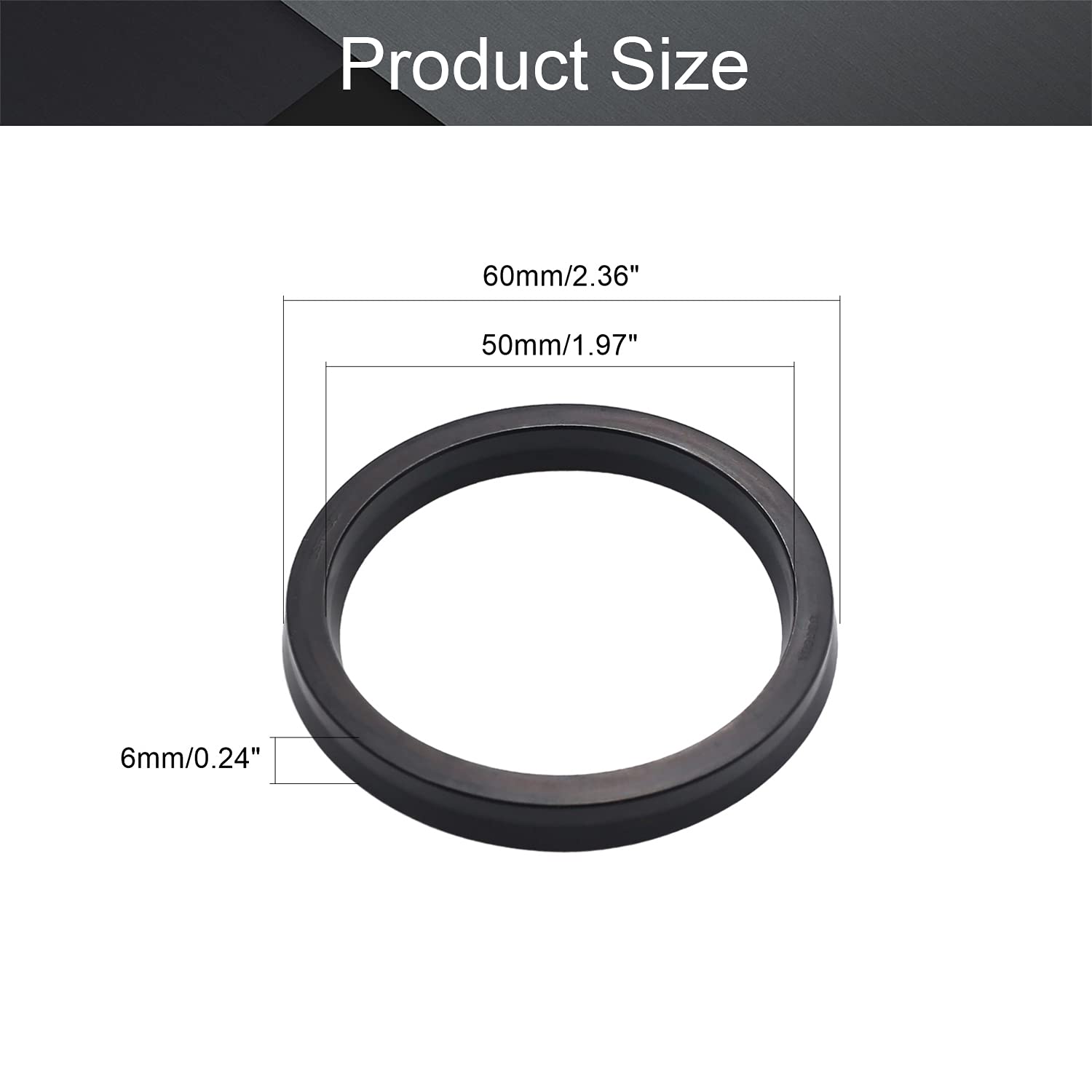 Guarnizione Olio Idraulica USH 60x70x6 Mm, O-Ring Per Albero Pistone - Uxcell, Confezione Singola
