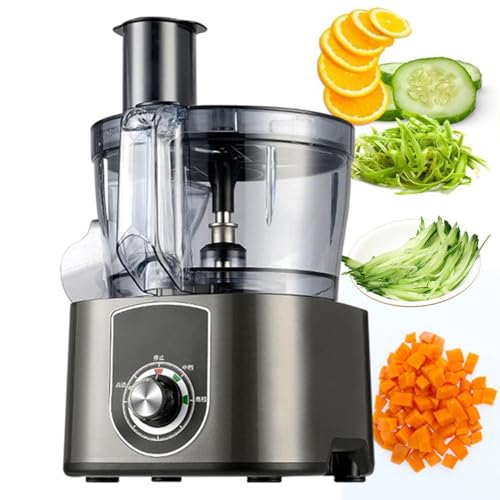 lilishangmao Picadora De Verduras Profesional, Rebanadora Eléctrica De Alimentos, Motor De Cobre Puro De 600 W, 5 L De Capacidad, Base Estable, Fácil De Desmontar, Ideal para Restaurantes, Panaderías