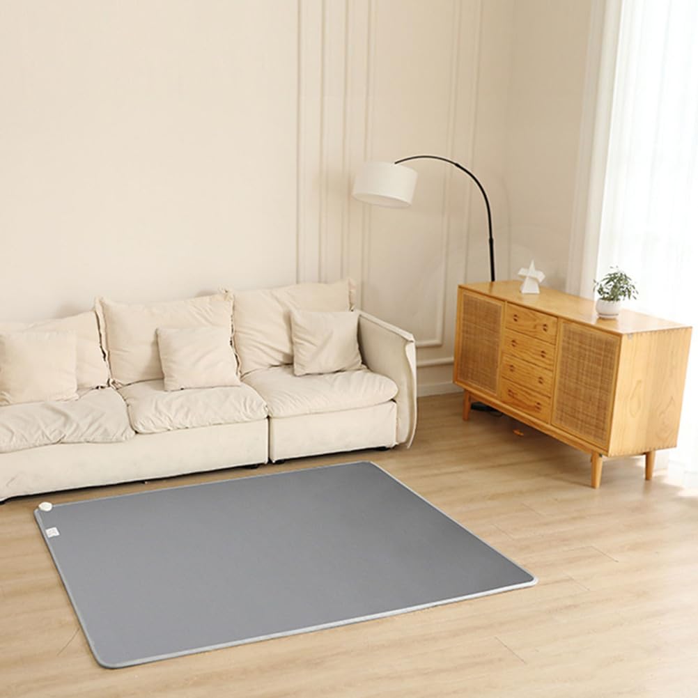 Tappeto riscaldato elettrico – Grafene Riscaldamento Tappeto con superficie in PVC impermeabile, ideale per uso interno, scaldapiedi per ufficio o casa