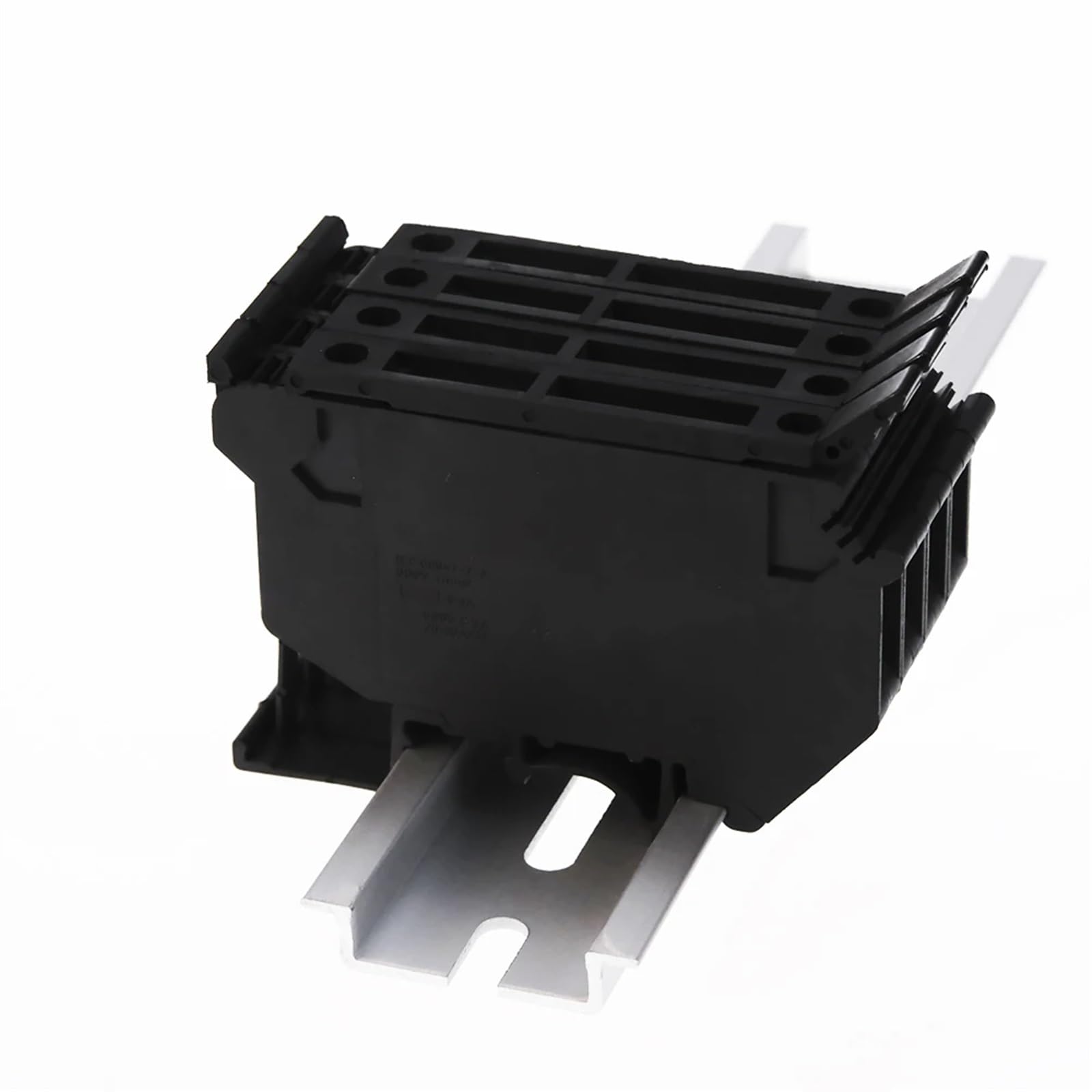 Borniers sur Rail Din 10 pièces UK-5-HESI connecteur Noir vis fusible bornier connecteur vis Porte-fusible conducteur(24V LED Light,4A)