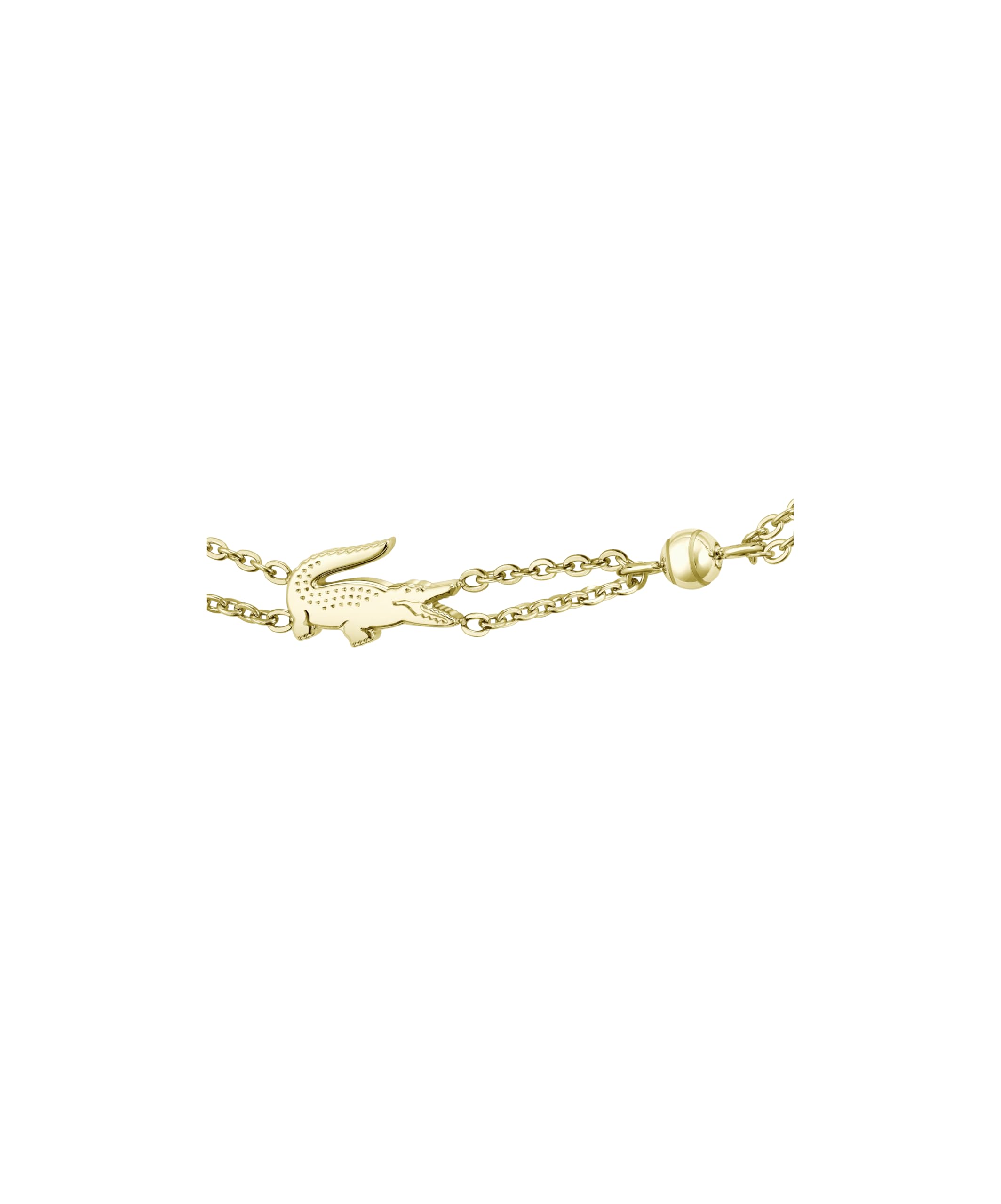 Lacoste Braccialetto a Catena da Donna Collezione CROCODILE in Acciaio Inossidabile - Disponibile in versione Oro o Argento